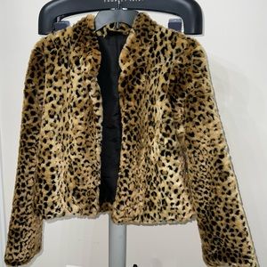 Faux Fur Cropped Coat